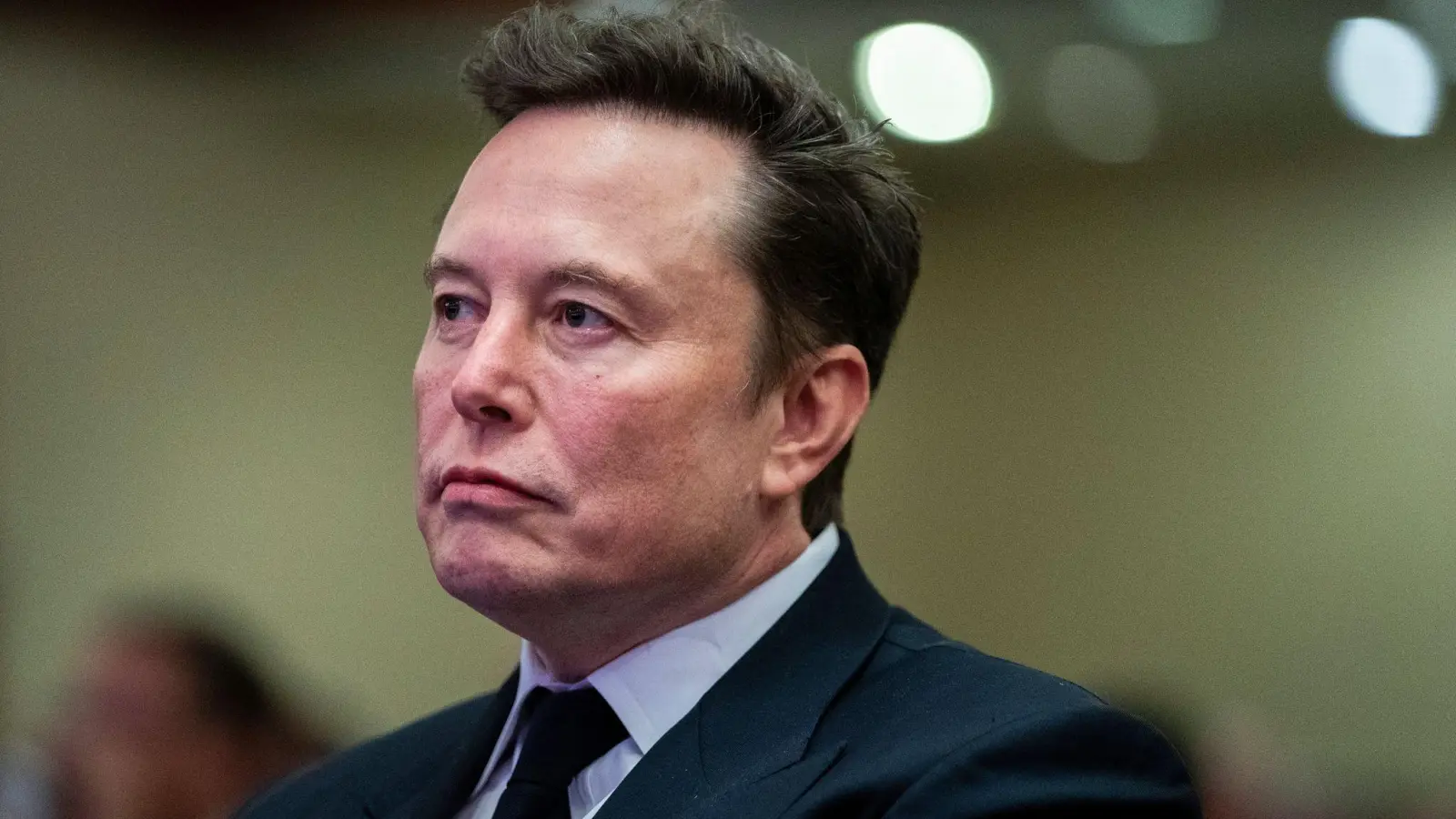 Die stellvertretende Regierungssprecherin weist darauf hin, dass Musk eine vom Verfassungsschutz beobachtete Partei empfiehlt.  (Foto: Allison Robbert/AFP Pool via AP/dpa)