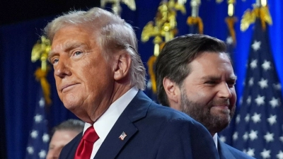 Republikanisches Duo: Donald Trump (l.) und J.D. Vance fiebern auf die Machtübernahme am 20. Januar hin. (Archivbild) (Foto: Evan Vucci/AP/dpa)