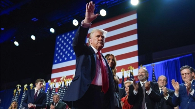 Donald Trump hat die Wahl zum US-Präsidenten überraschend eindeutig gewonnen.  (Foto: Evan Vucci/AP/dpa)