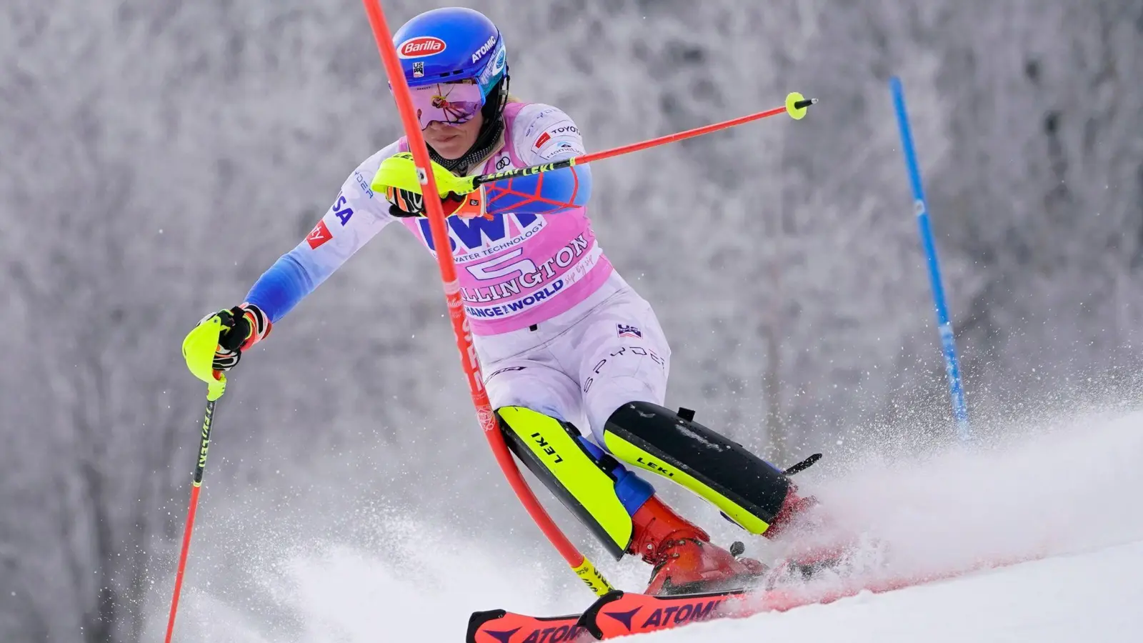 Siegt beim Heimslalom: Mikaela Shiffrin aus den USA. (Foto: Robert F. Bukaty/AP/dpa)