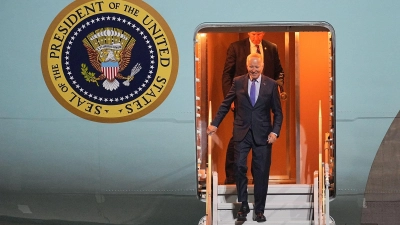 Biden zu Besuch in Berlin eingetroffen.  (Foto: Michael Kappeler/dpa)