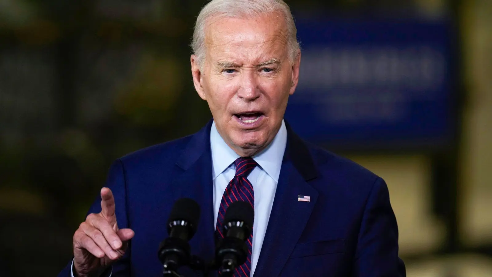 US-Präsident Joe Biden hält eine Rede. (Foto: Charles Krupa/AP/dpa)