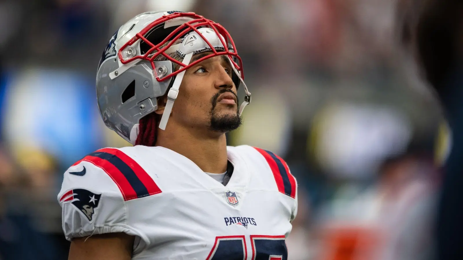 Mit den New England Patriots steht Jakob Johnson in den NFL-Playoffs. (Foto: Maximilian Haupt/dpa)