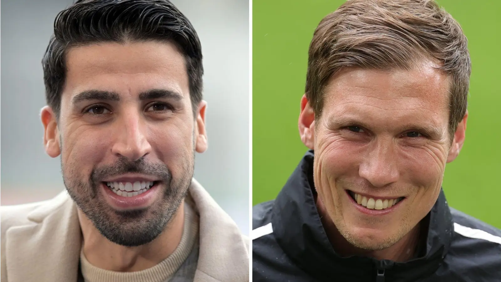 Die Bildkombo zeigt Sami Khedira und Hannes Wolf. Gemeinsam sollen sie beim DFB künftig als Doppelspitze fungieren. (Foto: Soeren Stache/Friedemann Vogel/dpa)