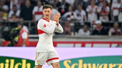 Seit Sommer 2023 beim VfB Stuttgart: Mittelfeldspieler Angelo Stiller. (Foto: Jan-Philipp Strobel/dpa)