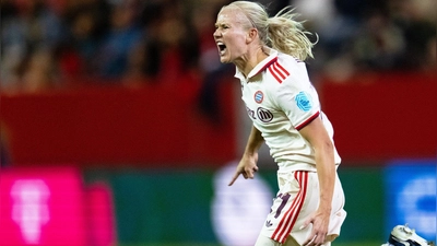 Pernille Harder trifft auch gegen Turin. (Foto: Sven Hoppe/dpa)