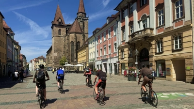 Ob reiner Zwischenstopp oder über Nacht: Radfahrer machen in Ansbach gern Station. (Foto: Oliver Herbst)