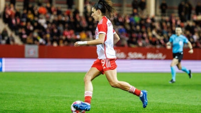 Jovana Damnjanovic schoss die Fußballerinnen des FC Bayern zur 1:0-Führung gegen Valerenga Oslo. (hier Archivbild) (Foto: Matthias Balk/dpa)