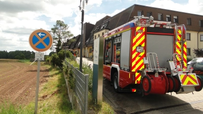 Die Feuerwehr war mit einem Großaufgebot im betroffenen Seniorenheim in Lichtenau im Einsatz. (Foto: Winfried Vennemann)