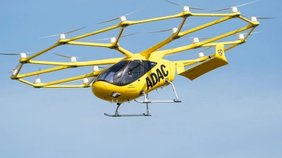 In Deutschland arbeitet Volocopter mit der ADAC-Luftrettung zusammen - ein Test-Standort soll Dinkelsbühl werden. (Foto: Uwe Anspach/dpa)