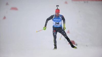 Zeigte in Oberhof beim Sprint erneut eine überzeugende Leistung: Johannes Kühn auf der Strecke. (Foto: Hendrik Schmidt/dpa-Zentralbild/dpa)