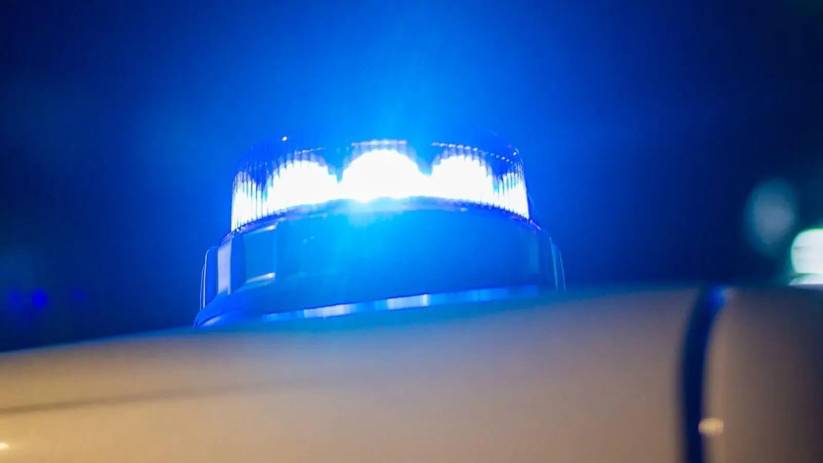 Ein Blaulicht leuchtet auf dem Dach eines Polizeifahrzeugs. (Foto: Fernando Gutierrez-Juarez/dpa/Symbolbild)