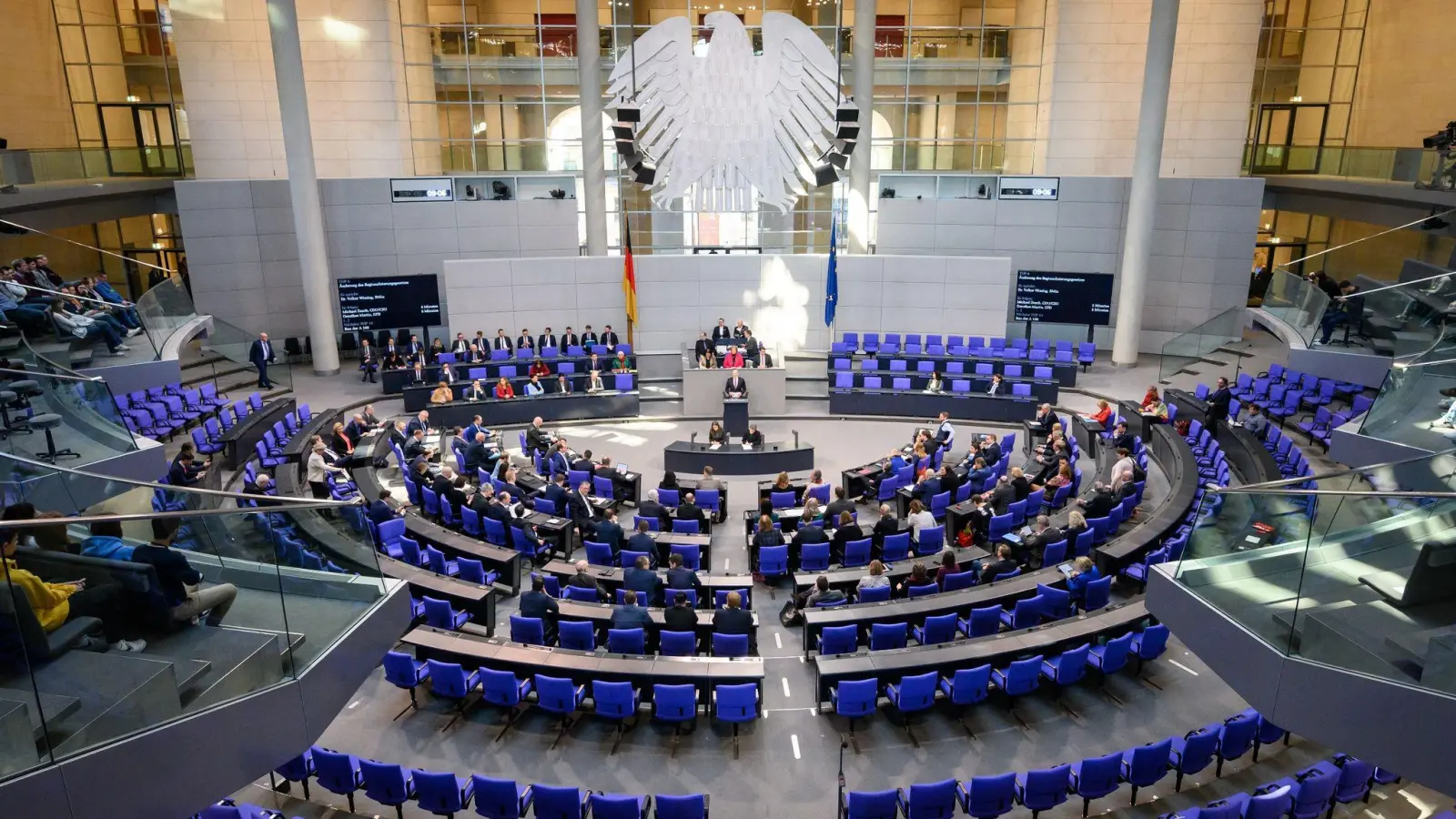 Der Bundestag debattiert unter anderem über dieser Frage: Welche Rolle hatte die Schweriner Regierung bei der Fertigstellung der Ostsee-Erdgasleitung Nord Stream 2? (Foto: Bernd von Jutrczenka/dpa)