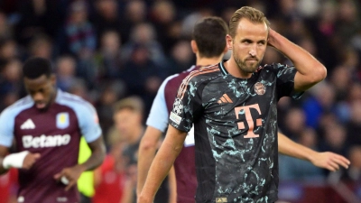 Zweimal nacheinander torlos: Bayern-Torjäger Harry Kane. (Foto: Peter Kneffel/dpa)