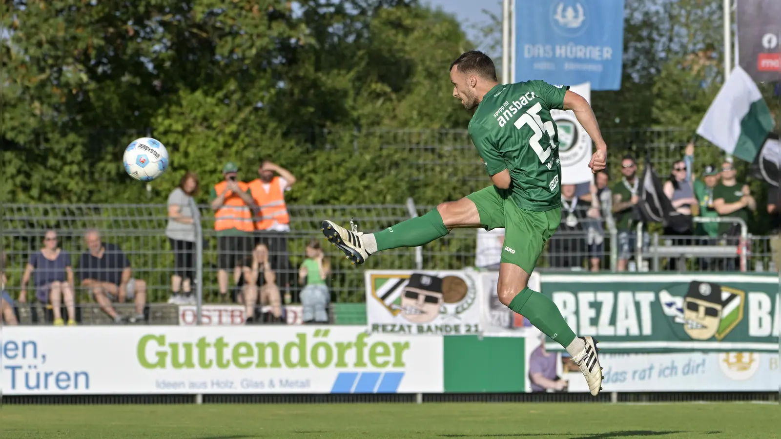 Eric Weeger (hier in einem Heimspiel) brachte die Ansbacher in Führung. (Foto: Martin Rügner)