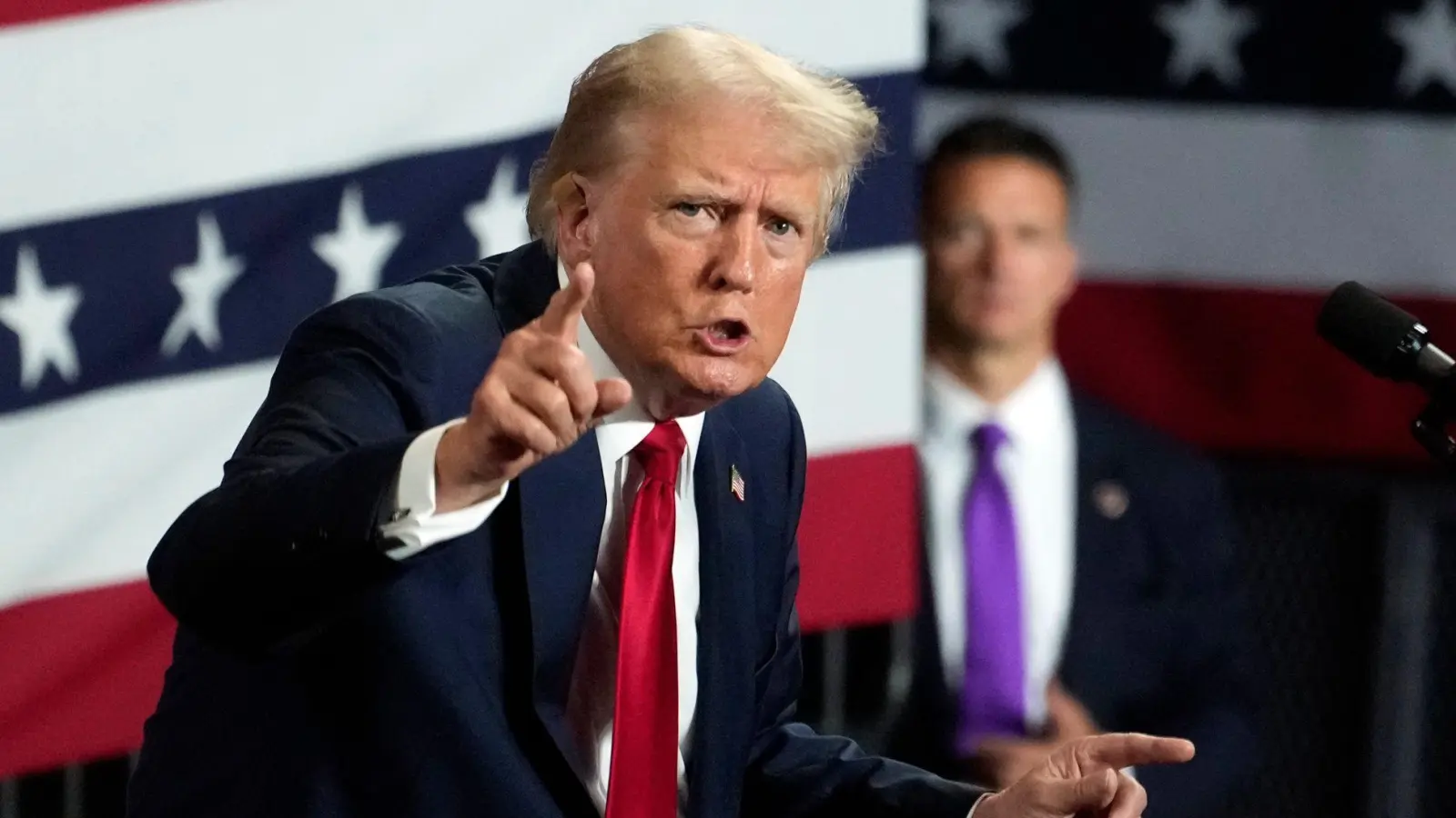 Trump: Harris ist „ultraliberal“ (Foto: Alex Brandon/AP/dpa)