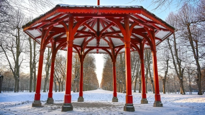 Dieses Motiv aus dem Ansbacher Hofgarten von Stephanie Rissling schmückte 2023 die Weihnachtskarte der Stadt. (Foto: Stephanie Rissling)