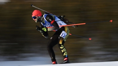 Biathlet Benedikt Doll wurde im Massenstart Achter. (Foto: Hendrik Schmidt/dpa)