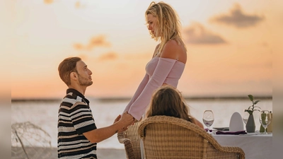 GZSZ-Star Timur Ülker hat seiner Freundin Caroline am Strand einen Antrag gemacht - die beiden Kinder waren lebhafte Zeugen. (Foto: Raaya by Atmosphere/dpa)