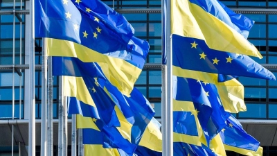 Die Ukraine und Moldau sind in kürzester Zeit zu einem EU-Beitrittskandidaten geworden. (Foto: Pascal Bastien/AP/dpa)