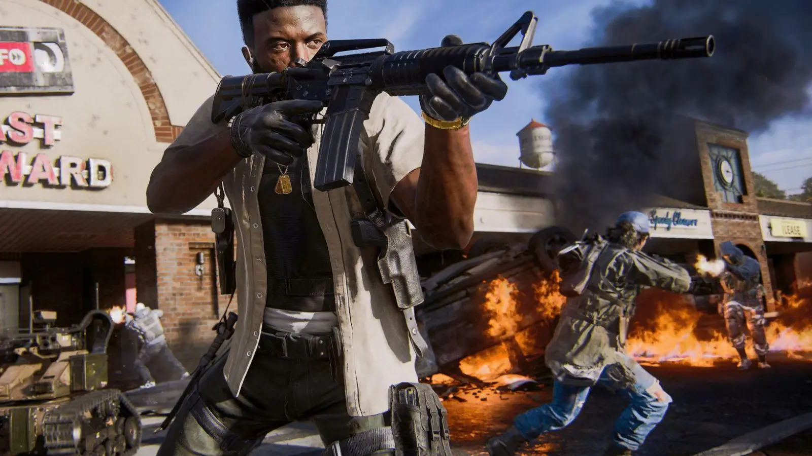 <br>Mit Sturmgewehr: Agent Troy Marshall in „Call of Duty: Black Ops 6“. (Foto: Activision/dpa-tmn)