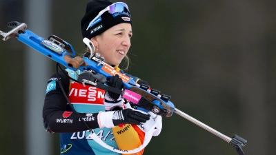 Franziska Preuß vor dem Start ihres Heim-Weltcups in Ruhpolding. (Foto: Sven Hoppe/dpa)