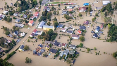 Auch die Stadt Bohumín in Tschechien leidet unter dem Jahrhunderthochwasser. (Foto: Sznapka Petr/CTK/dpa)