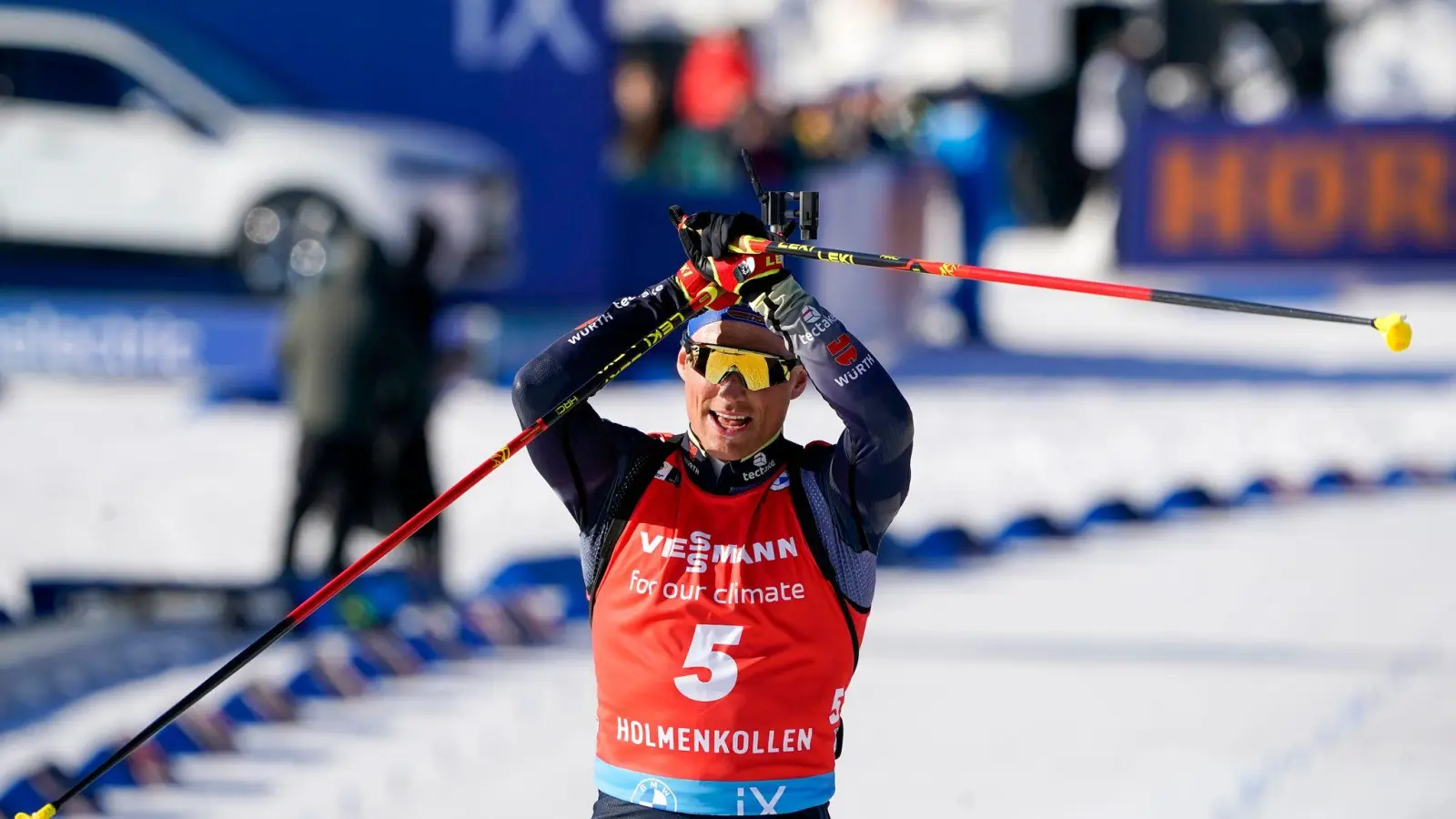 Erik Lesser siegte am Holmenkollen. (Foto: Terje Bendiksby/NTB/dpa)