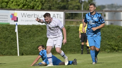 Fingerzeig: Paul Rieder, Torschütze zum 1:1 für Weigenheim, will eine Ecke haben. (Foto: Martin Rügner)