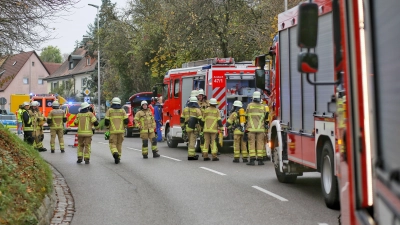 Gasaustritt in der Beckenweiherallee in Ansbach. (Foto: Tizian Gerbing)