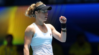 Laura Siegemund sorgte für die deutsche Führung gegen Brasilien. (Foto: Trevor Collens/AP/dpa)